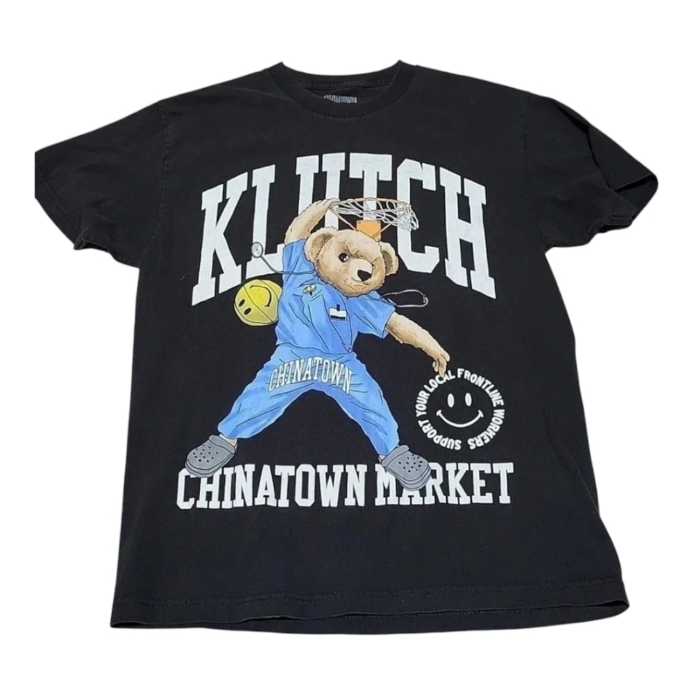 Chinatown Market Klutch Teddy Bear Graphic Tee Black Large Streetwear